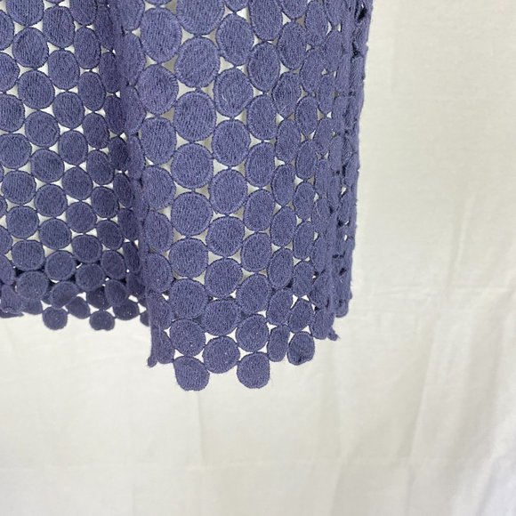Karl Lagerfeld Paris Navy Circle Lace Pencil Skirt Size 8 - Picture 3 of 12